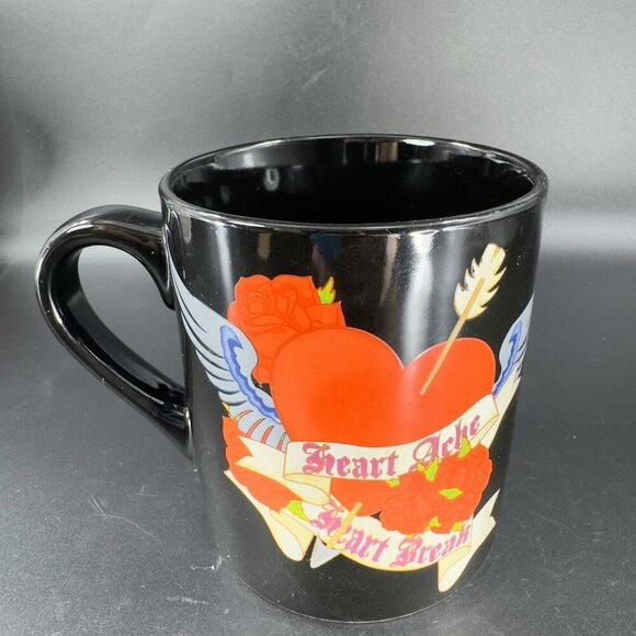 2009 Silver Buffalo Ceramic Coffee Mug Cup Heart Ache Heart Break Mug Cup VTG - Picture 9 of 14